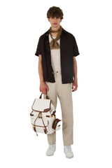 Backpack Maverick White Canvas