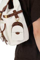 Combo Maverick White Canvas and Mini Bag