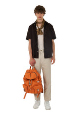 Combo Leggenda Leather Orange and Mini Bag