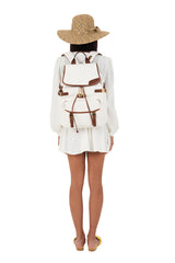 Backpack Maverick White Canvas