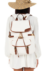 Backpack Maverick White Canvas
