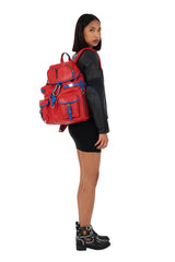 Zaino Leggenda Leather Red/Blue