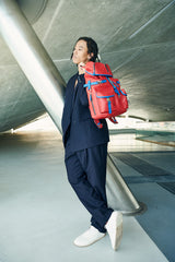 Zaino Leggenda Leather Red/Blue