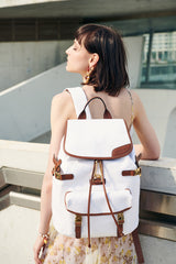 Backpack Maverick White Canvas