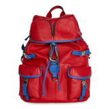 Zaino Leggenda Leather Red/Blue