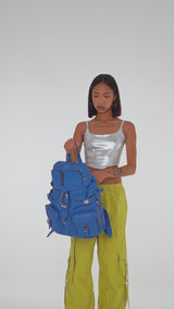Zaino Leggenda Leather Blue