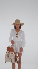 Zaino Leggenda Canvas Light Beige