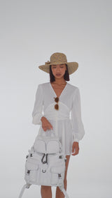 Zaino Leggenda Leather White