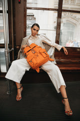 Zaino Leggenda Leather Orange