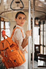 Zaino Leggenda Leather Orange