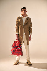 Zaino Leggenda Leather Red/Blue
