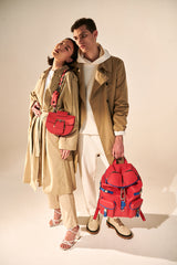 Zaino Leggenda Leather Red/Blue