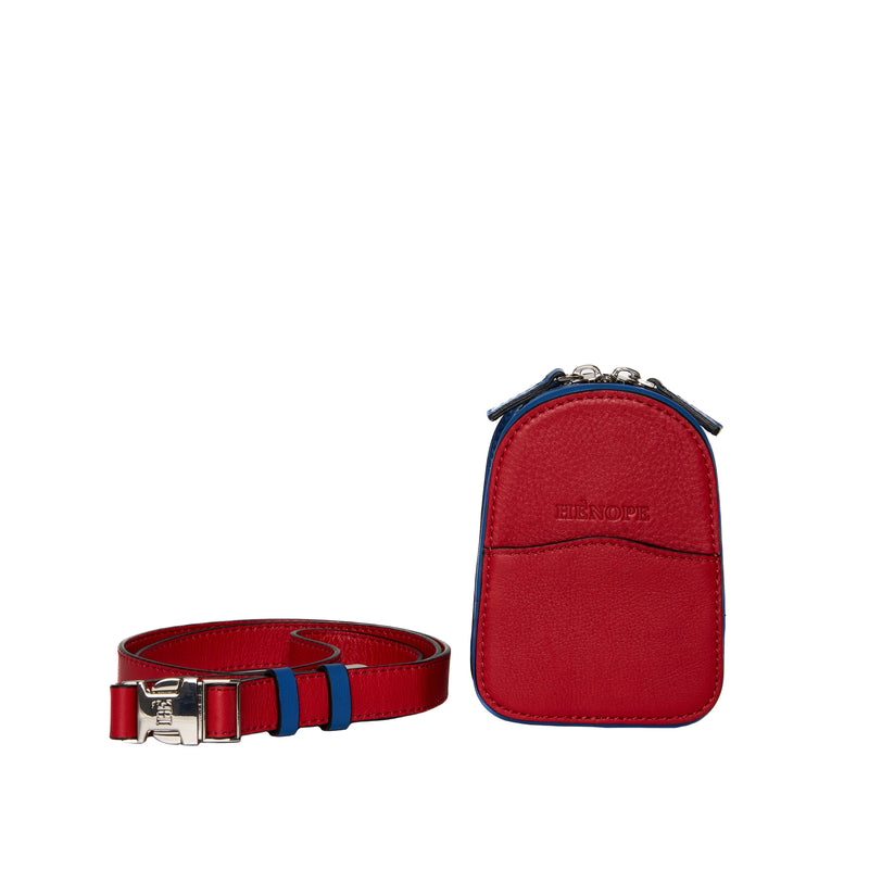 Mini Bag Leather Red and Blue