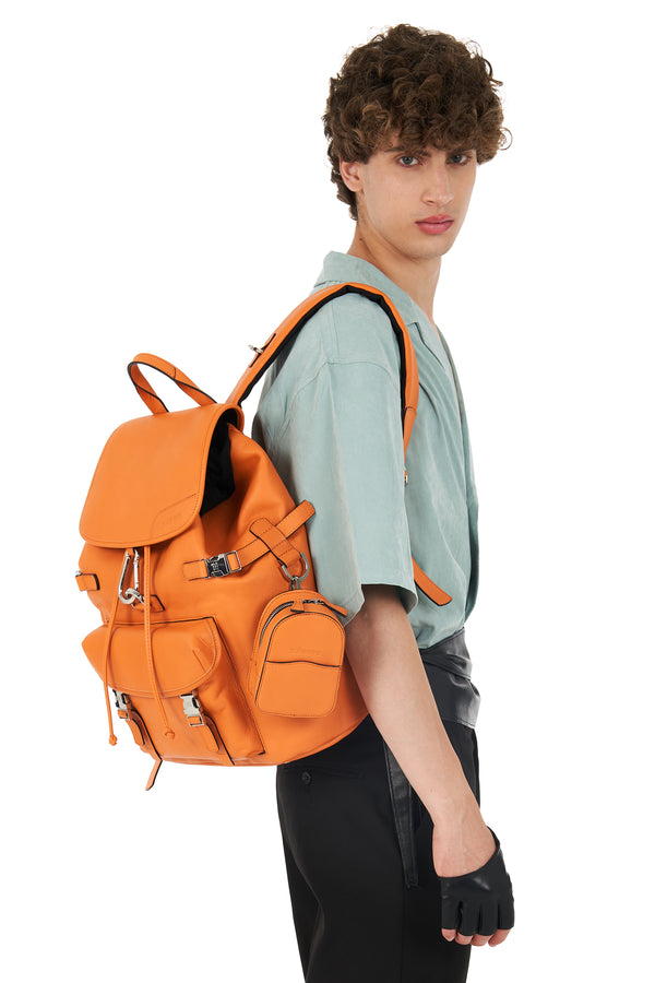 Combo Maverick Leather Orange and Mini Bag Orange