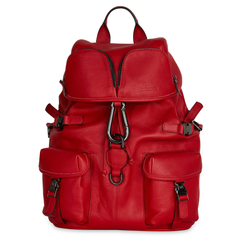 Leather backpack Madewell Red in Leather - 26318860