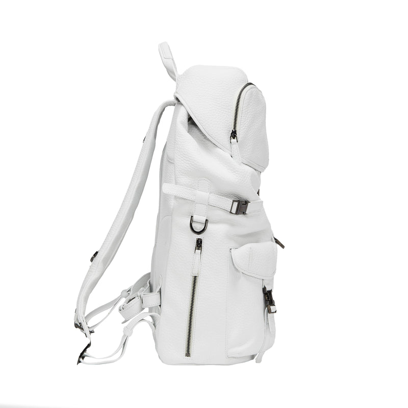 big white leather backpack Backpack Legend Big White – Hènope.com