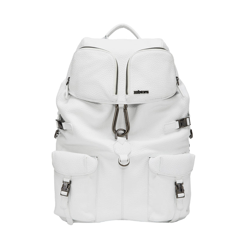 big white leather backpack Backpack Legend Big White – Hènope.com