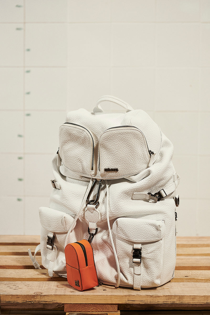big white leather backpack Backpack Legend Big White – Hènope.com