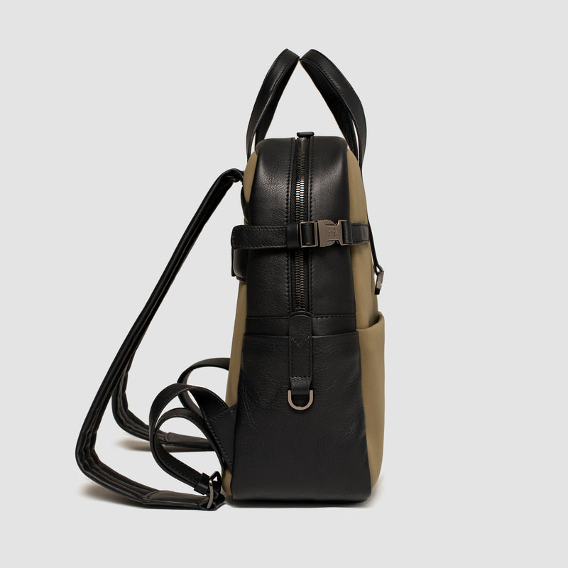 bulldozer leather backpack Backpack/Bag Bulldozer Medium Black/Military Green – Hènope.com